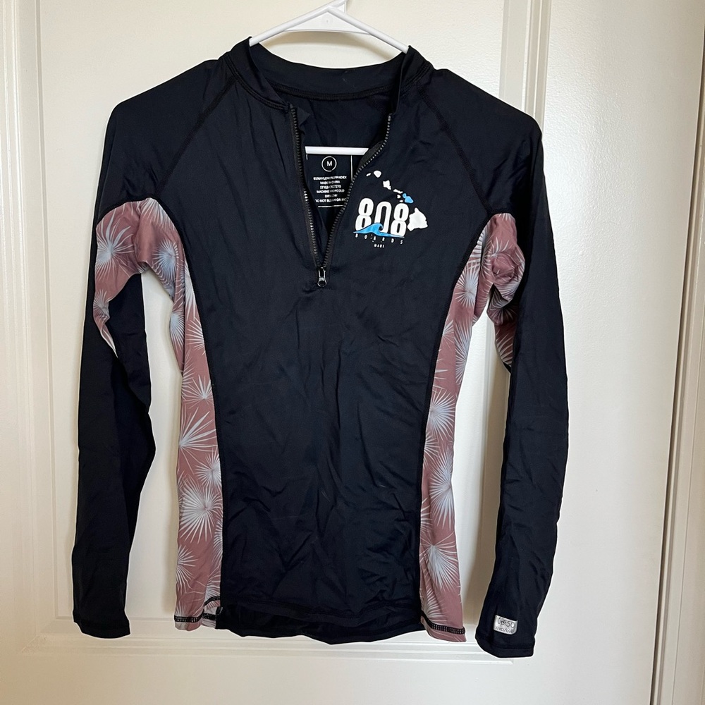 Black and Pink Long Sleeve Top